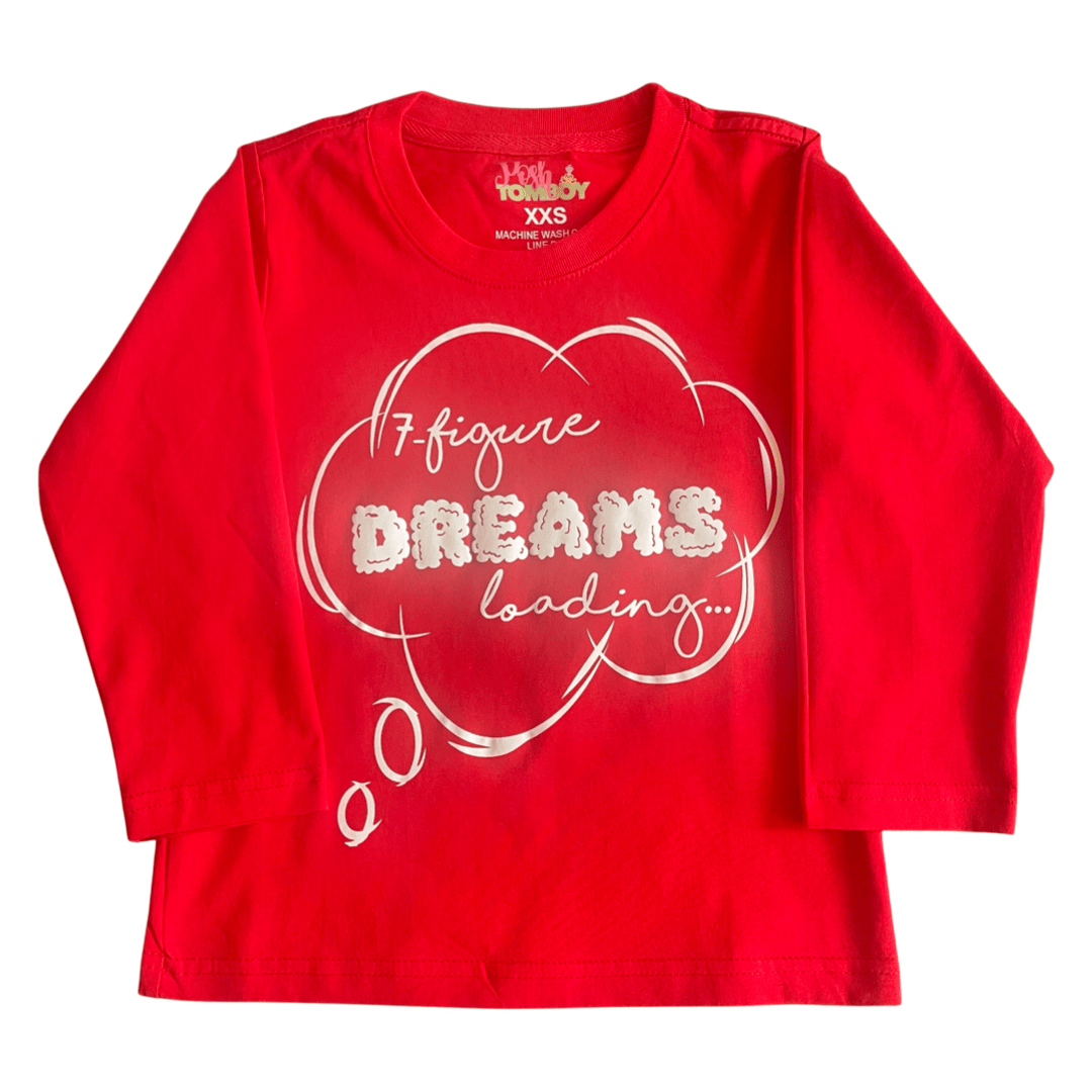 7 - figure Dreams Loading Red Statement T - shirt - Posh Tomboy