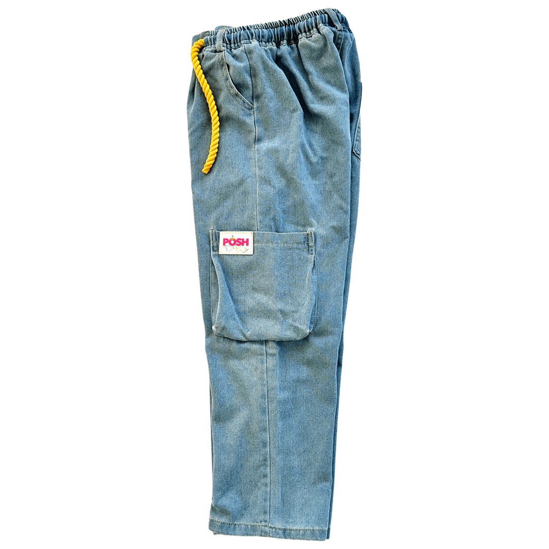 Amsterdam Avenue Denim Cargo Pants - Posh Tomboy