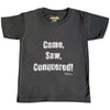 Came, Saw, Conquered! Black Statement T - shirt - Posh Tomboy
