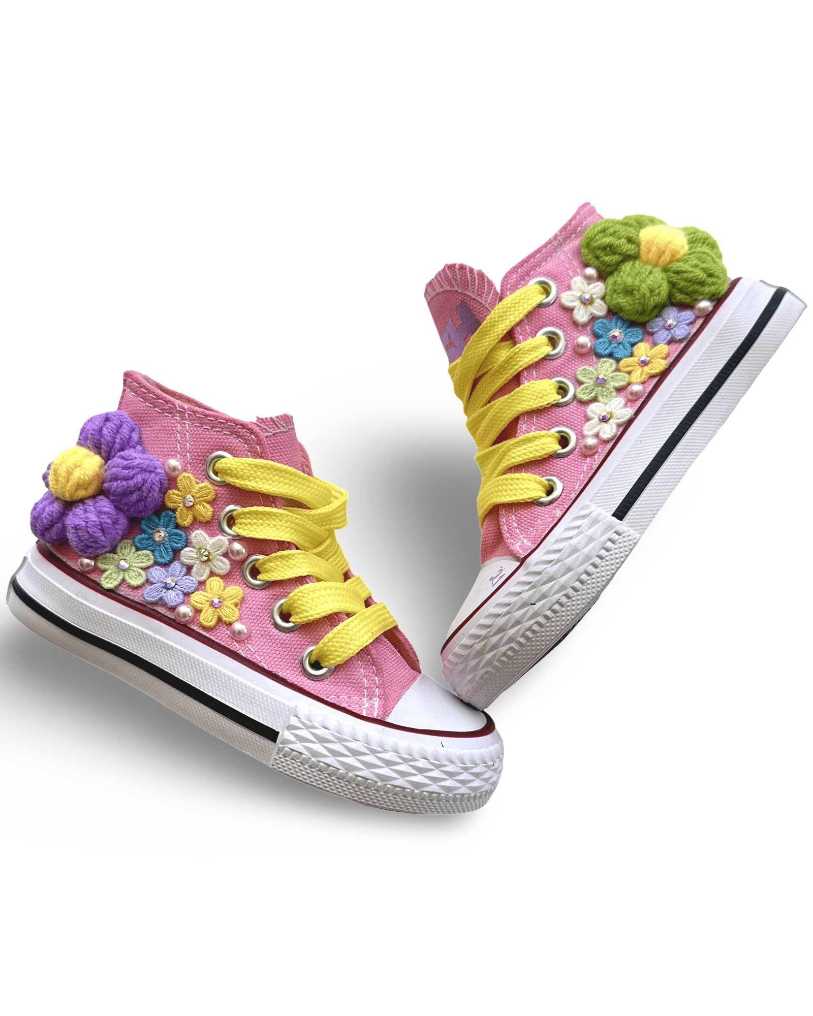 Daisies for Days Floral Tommie Hi - tops - Posh Tomboy