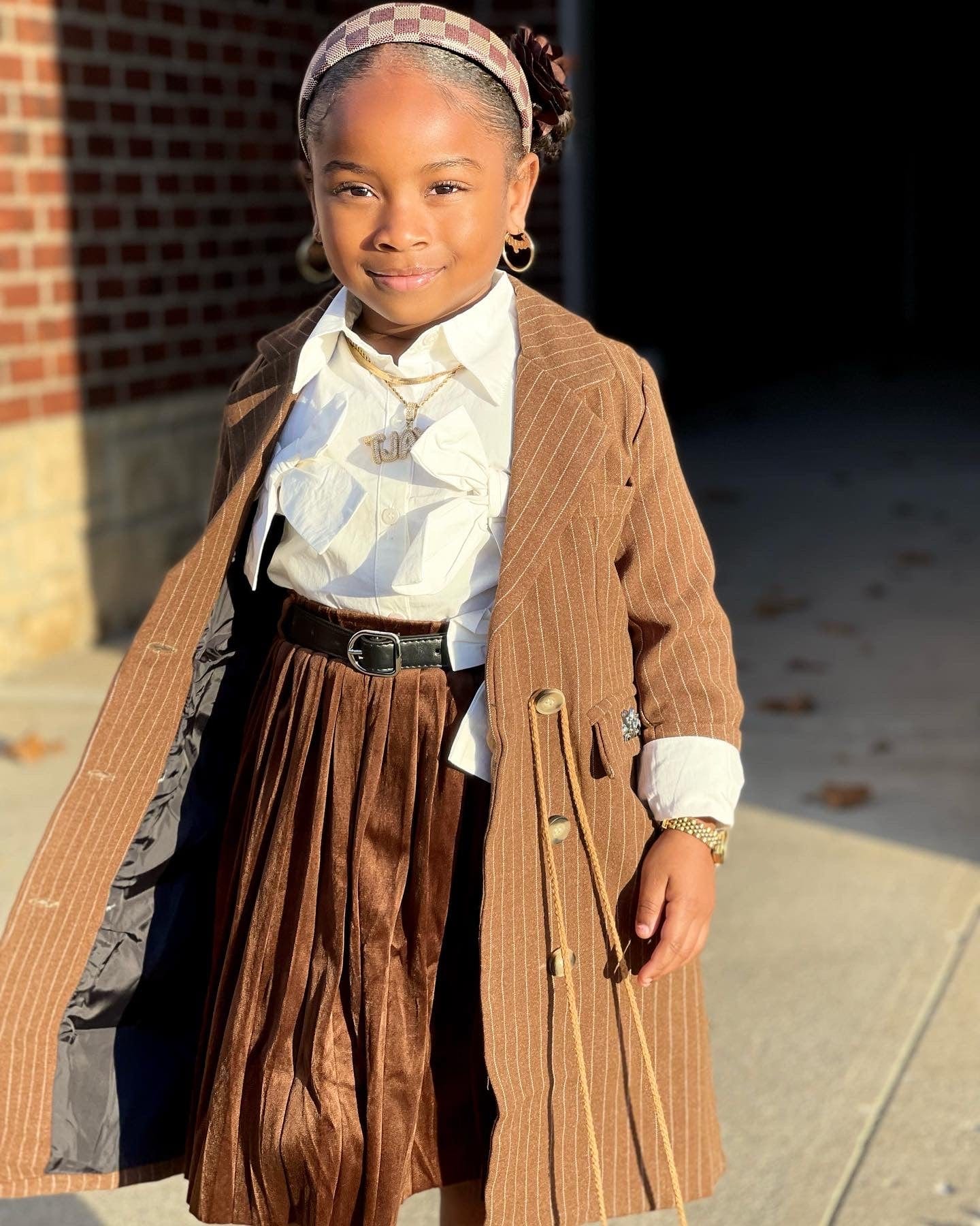 Entertainment Value Brown Velvet Pleated Skirt - Posh Tomboy