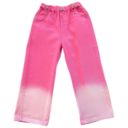 Posh Tomboy Pants 4 Sugar Hill Pink Ombre Denim Pants
