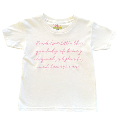 Posh Tomboy shirt XXS/2 Definition of Posh White Statement T-shirt - Pink