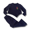Posh Tomboy™ Signature Embroidered Logo Sweatsuit - Navy - Posh Tomboy
