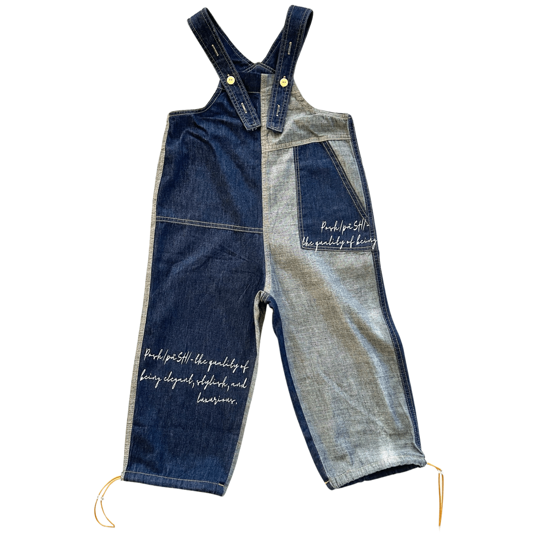 SoHo Denim Colorblock Overalls - Posh Tomboy