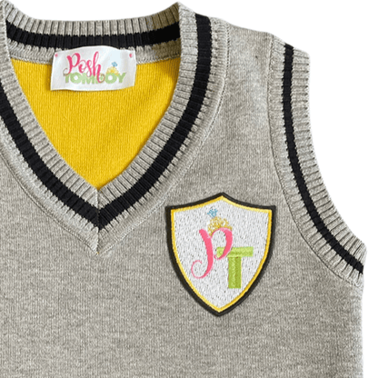 Spelling Bee Argyle Vest - Posh Tomboy