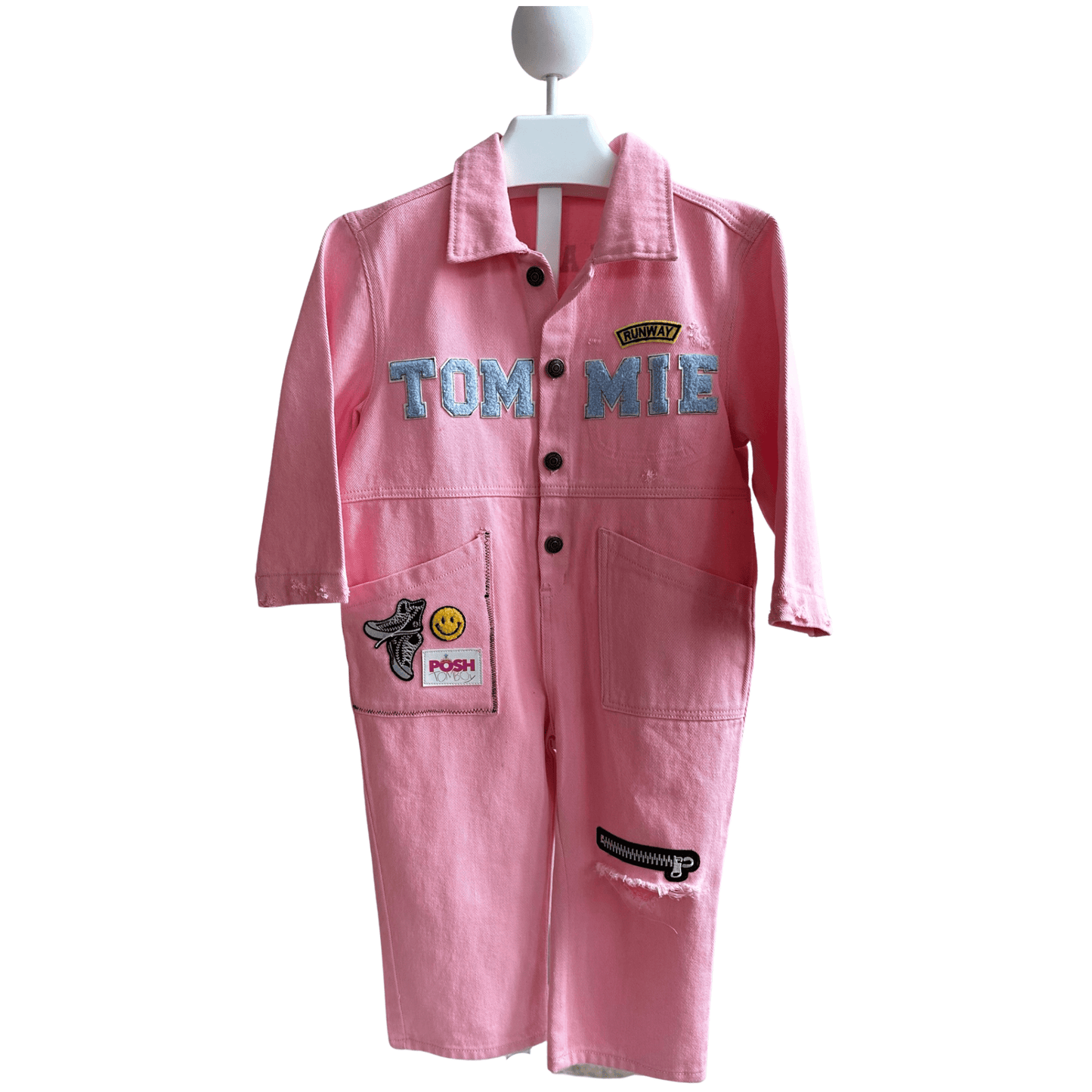 Posh Tomboy Boiler Suit Pink Custom Tommie Maintenance Signature Boiler Suit