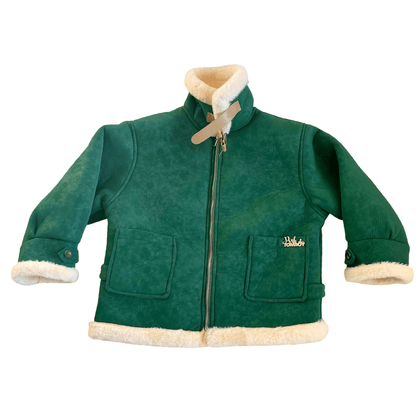 Posh Tomboy Coats & Jackets 4 Green Tea Mochi Faux Shearling Coat