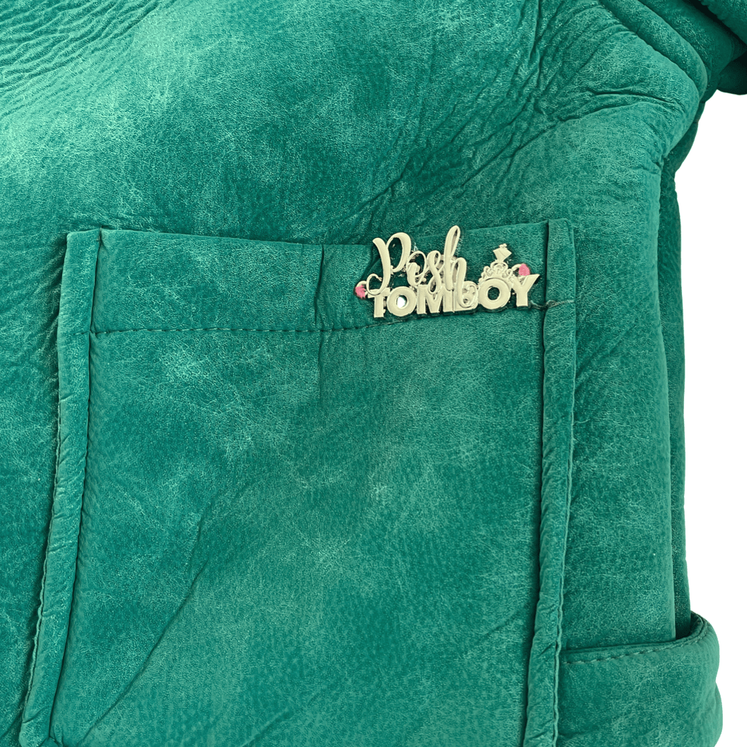 Posh Tomboy Coats & Jackets Green Tea Mochi Faux Shearling Coat