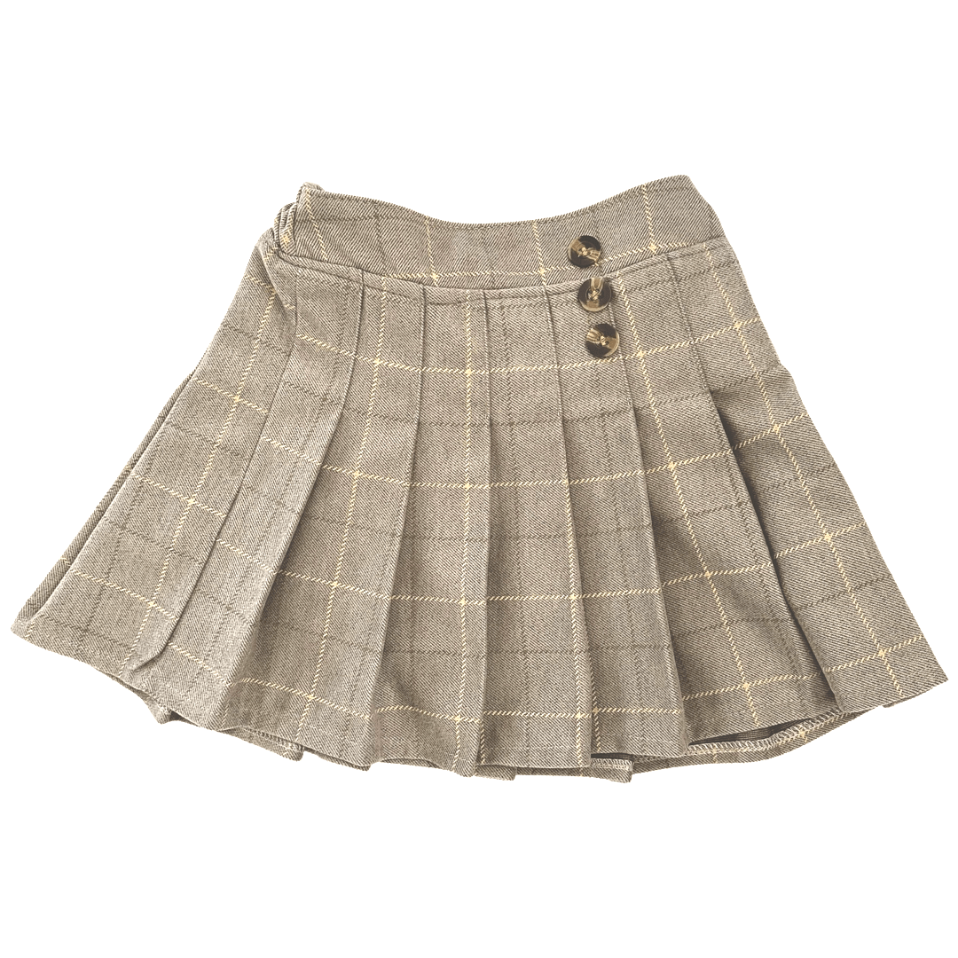 Posh Tomboy Knee-Length Skirts Valid Form of Expression Plaid Pleated Skirt