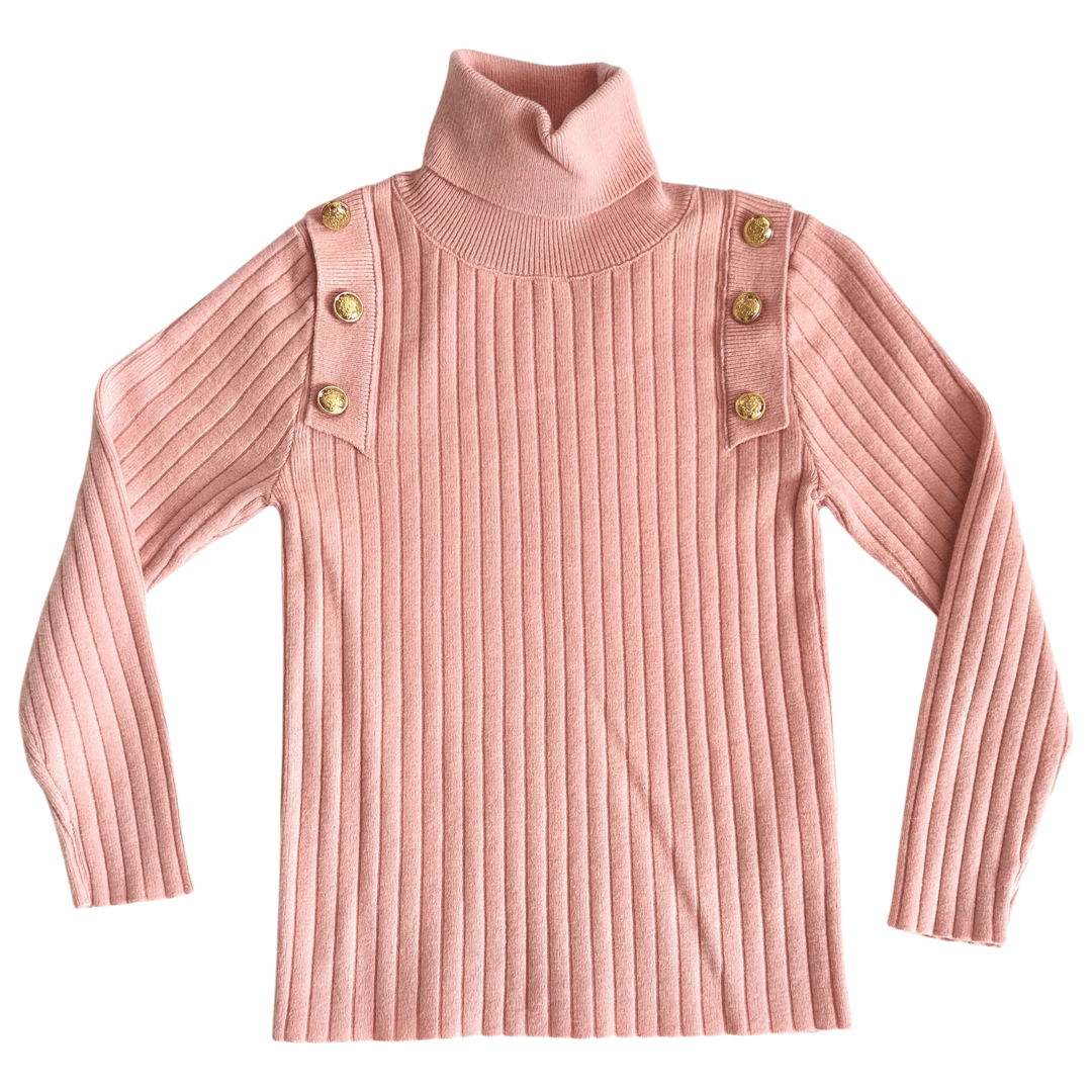 Posh Tomboy sweater XS (3-4) Naturally Adorable Knit Turtleneck