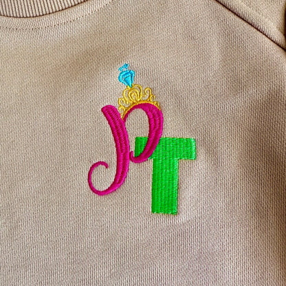 Posh Tomboy Sweatsuit Cream Posh Tomboy™ Signature Embroidered Logo Sweatsuit